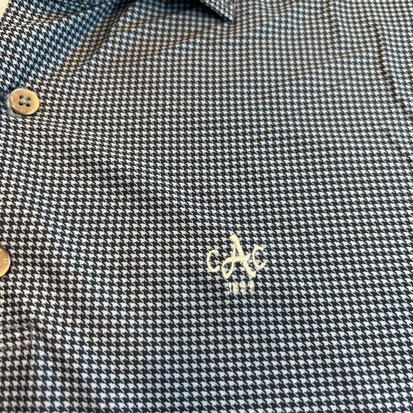 FootJoy FJ Mens Blue Print Golf Polo Shirt Sz 2XL Logo Augusta Country Club 1899 - Picture 3 of 8